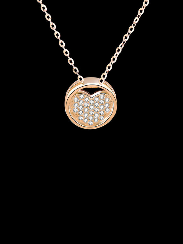 Heart Circle Pendant Necklace