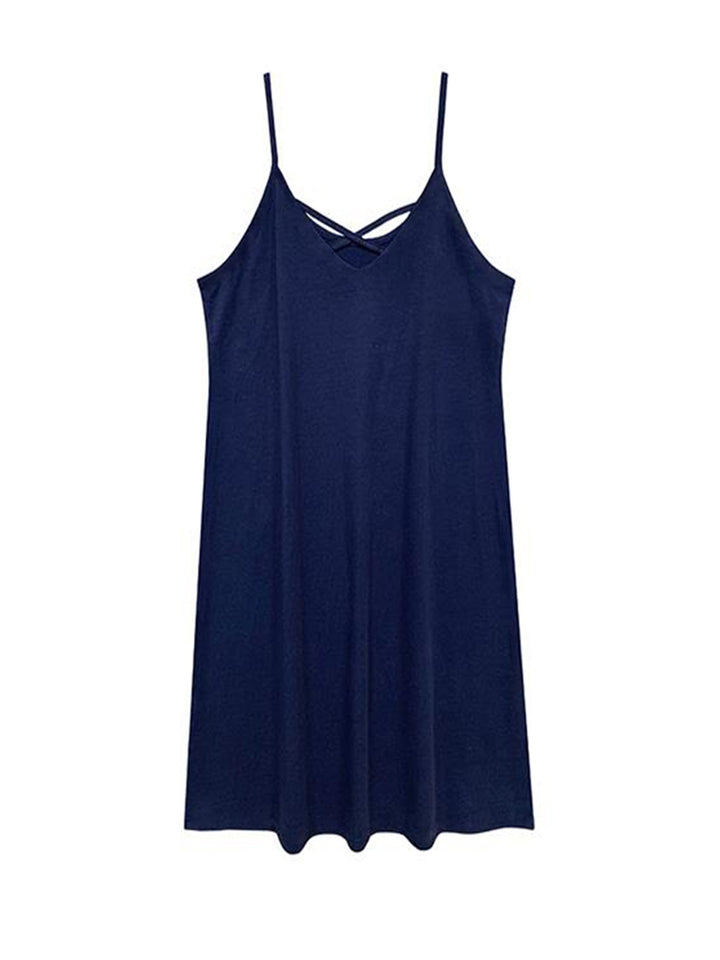 Plus Size Sexy Sleeveless Cool Chiffon Slip Loungewear Dress