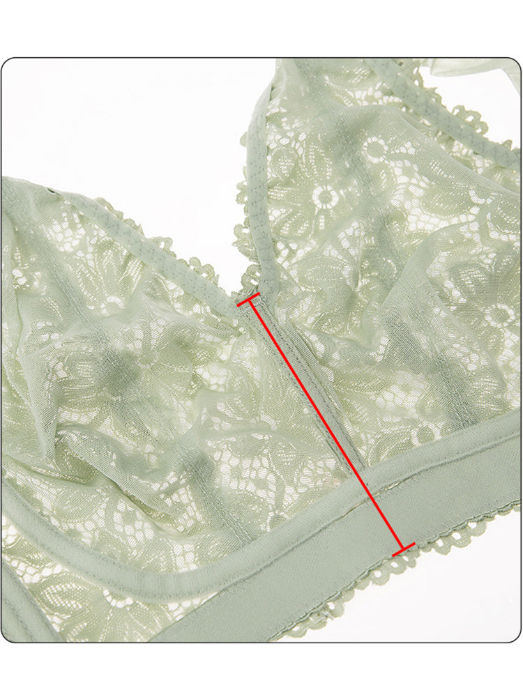 Women's Lace Floral Breathable Non-padded Bras
