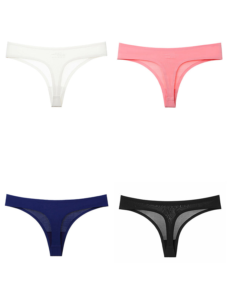 4-Pack Invisible Comfy Sexy Thongs G-Strings