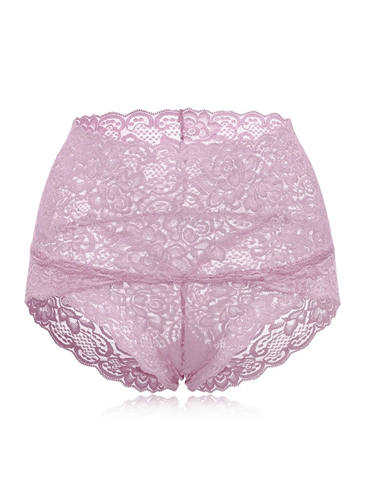 4-Pack High Waisted Lace Cotton Butt Lifter Sexy Panties