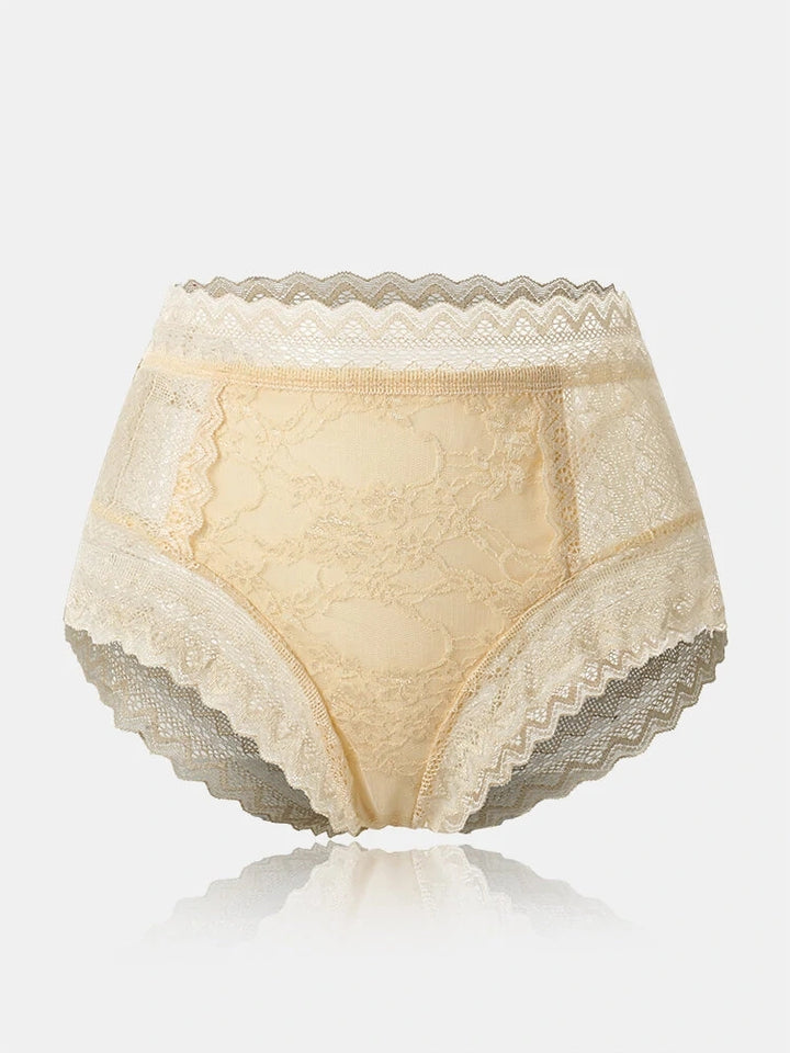 Women's High Waist Lace See Through Panties