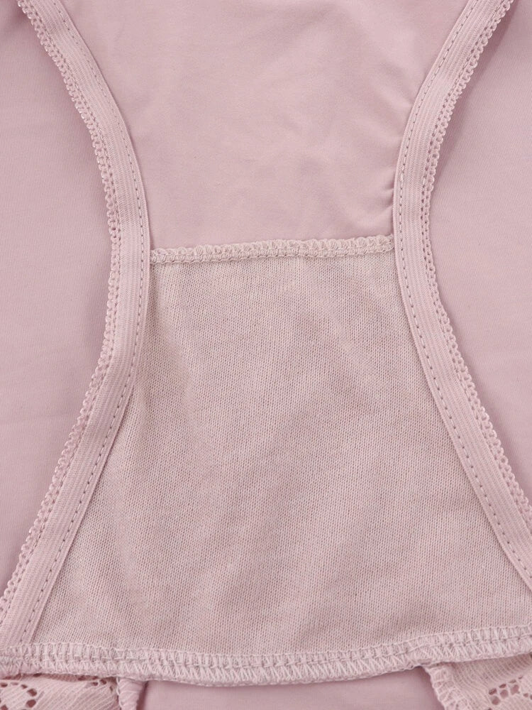 2-Pack High Waist Soft Cotton Lace Panties