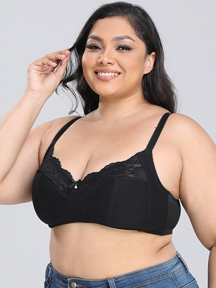 Women's Ultra-thin Full Figure Plus Size Wireless Bra