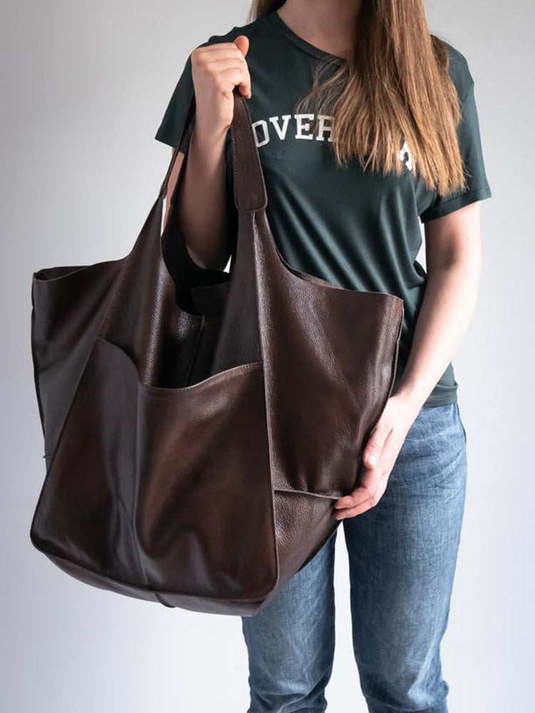 Women's Waterproof Large Capacity PU Leather Tote Shoulder Bags