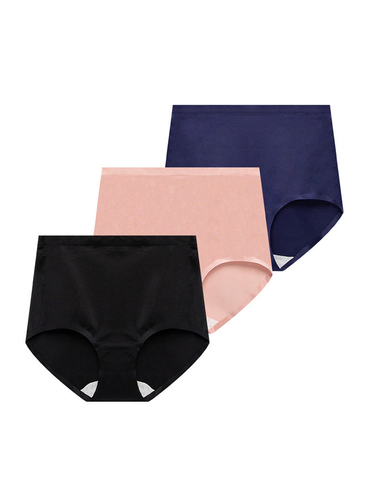 3-Pack Seamless Breathable Stretch Ice Silk Everyday Panties