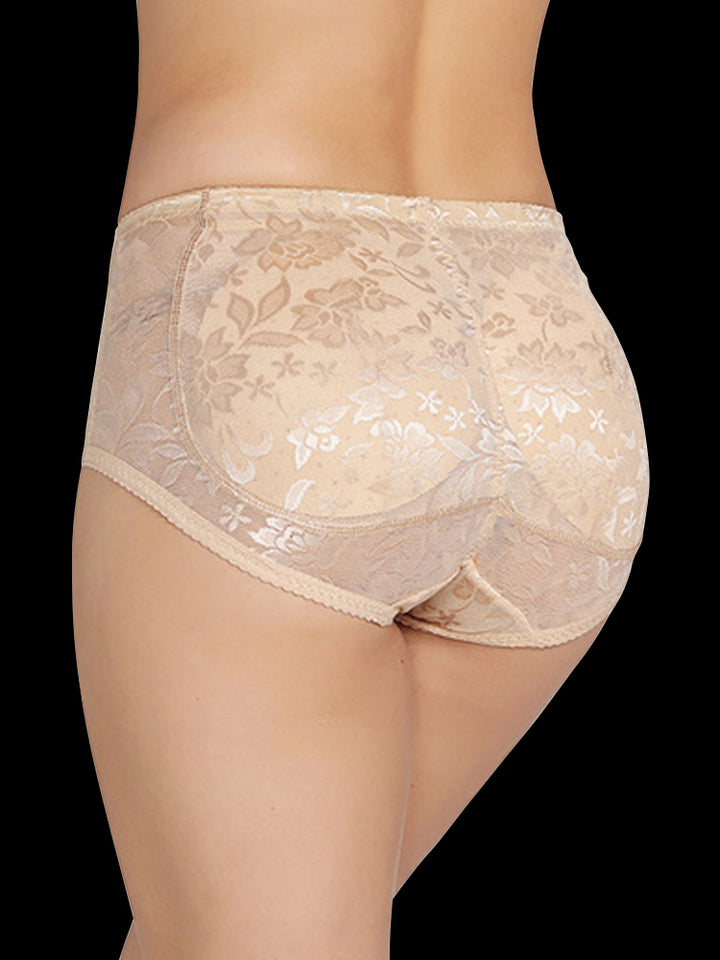 Sexy Floral Butt Lifter Panty Boy Shorts with Padded