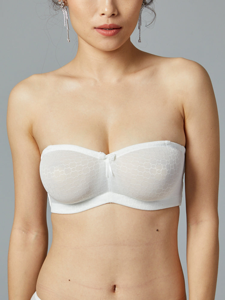 Breathable Lace Strapless Push Up Bras with Invisible Straps
