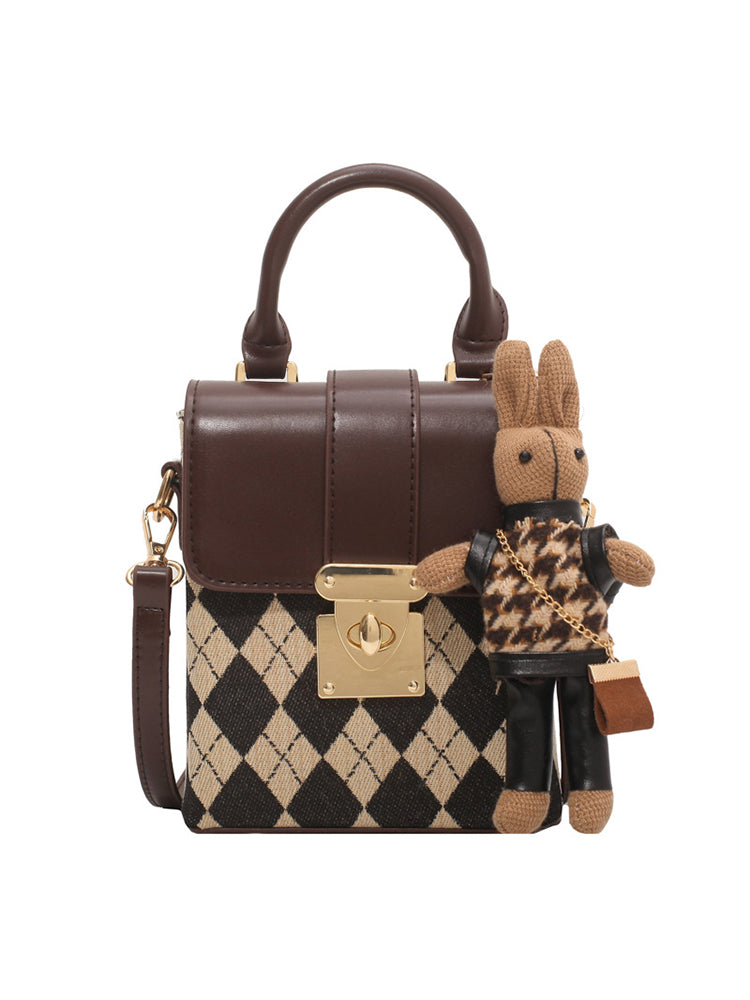 Women's Crossbody Bag Small Purse with Cute Pendent