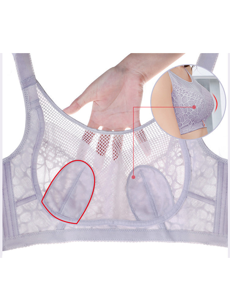 Sexy Breathable Thin Lace Wireless Bra