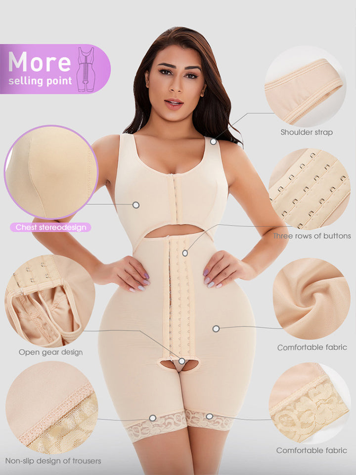 Tummy Control Full Body Shaper Waist Trainer Bodysuit