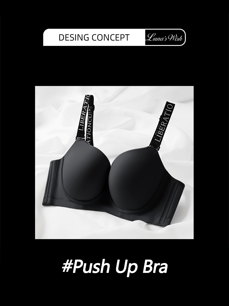 Solid Color Super Push Up Underwire Bras