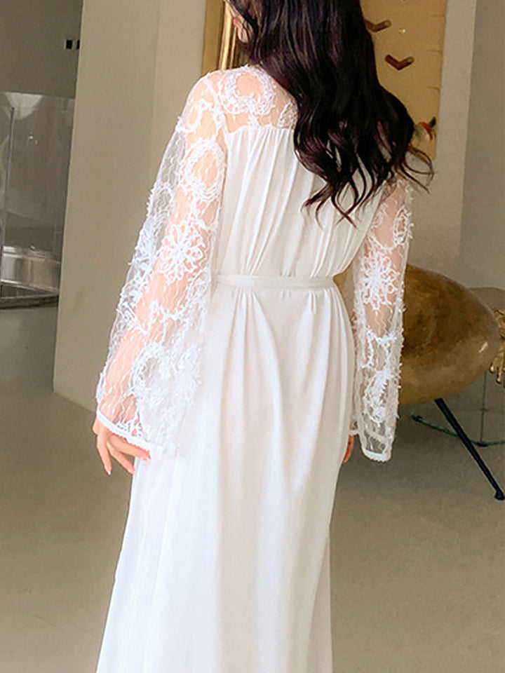 Women's Soft Nightgown Vintage Lace Pajama Dresses