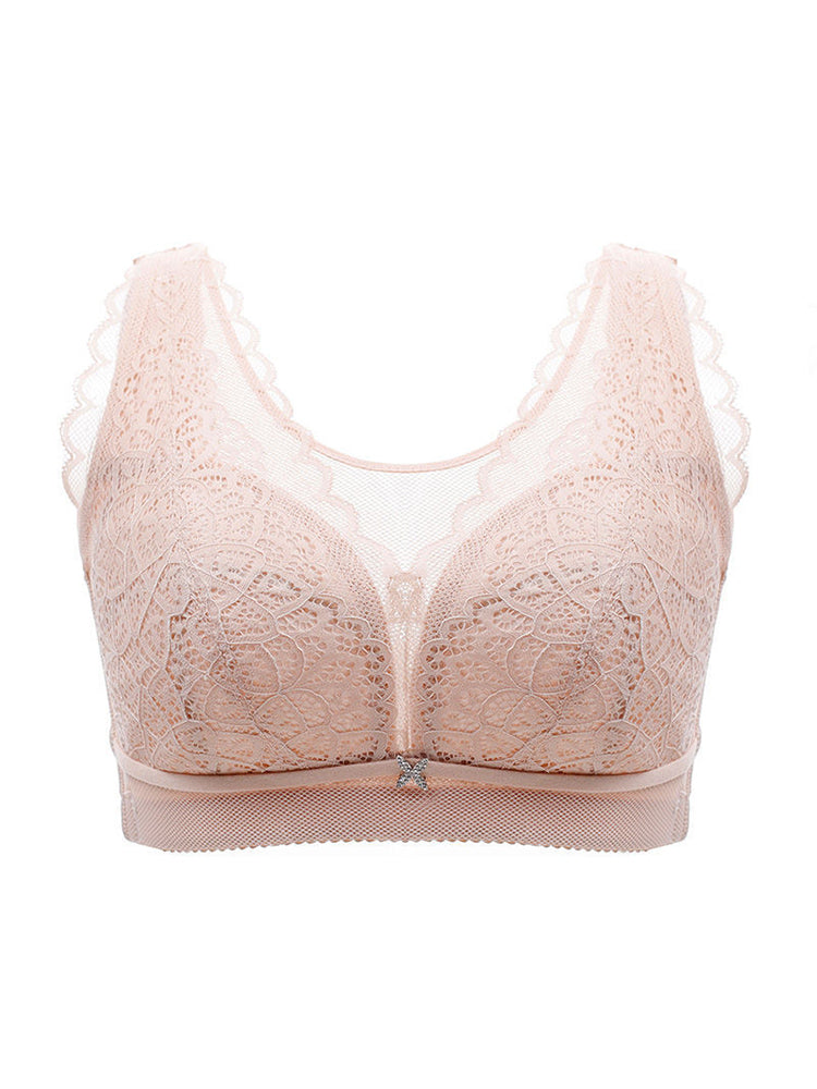 Comfort Lace Full Figure Wirefree Bra