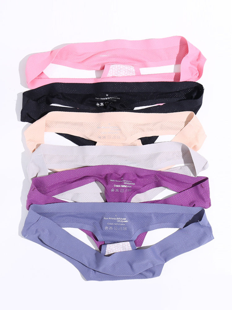 4-Pack Women's Sexy Seamless Invisible Thongs Panties