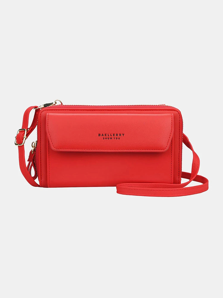 Women 12 Card Slots Large Capacity Phone Bag Crossbody Bag