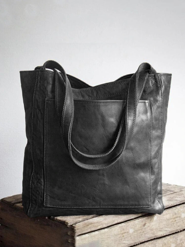 Women's PU Leather Oversized Handbags Shoulder Bag