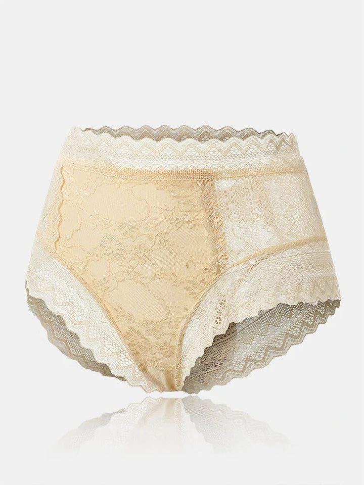 Women's High Waist Lace See Through Panties