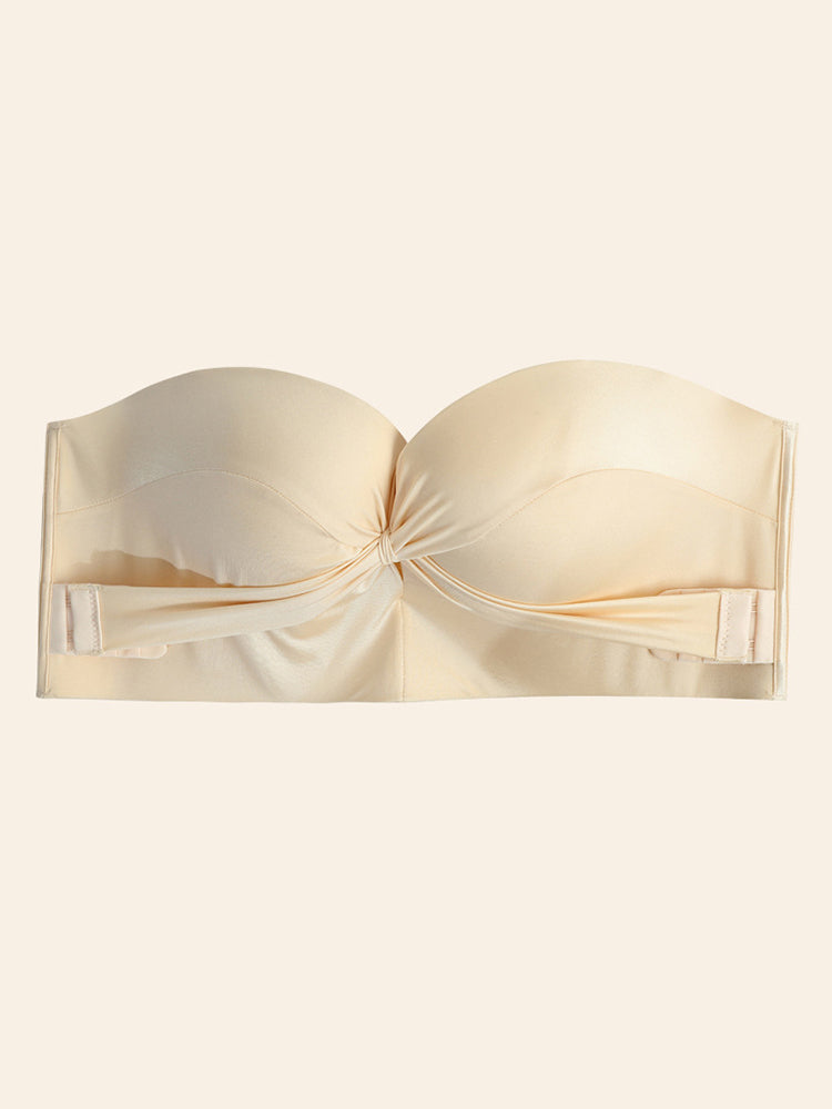 Seamless Push Up No-slip Half Cup Strapless Bra