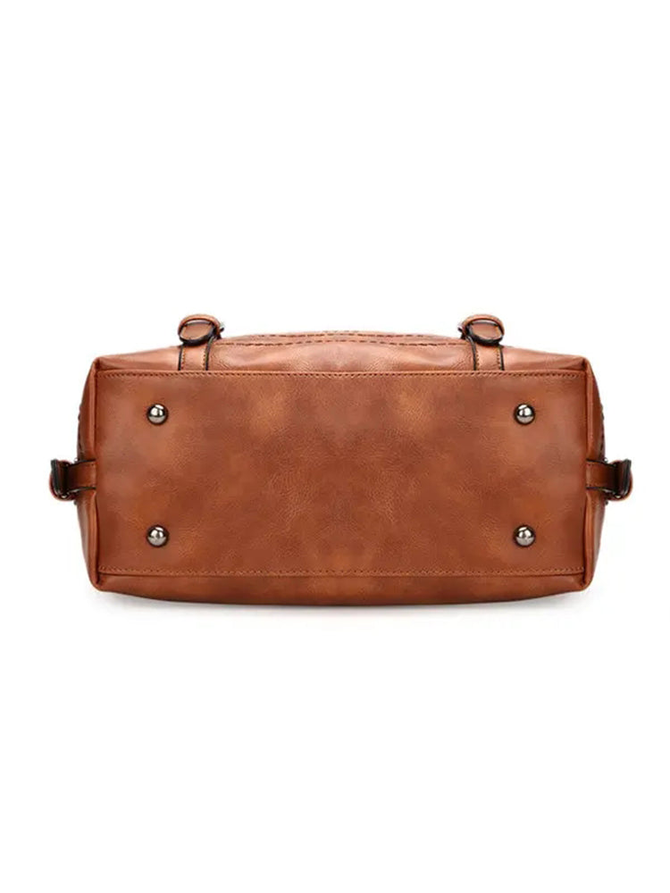 Women Vintage Boston Handbag Shoulder Bag Crossbody Bag