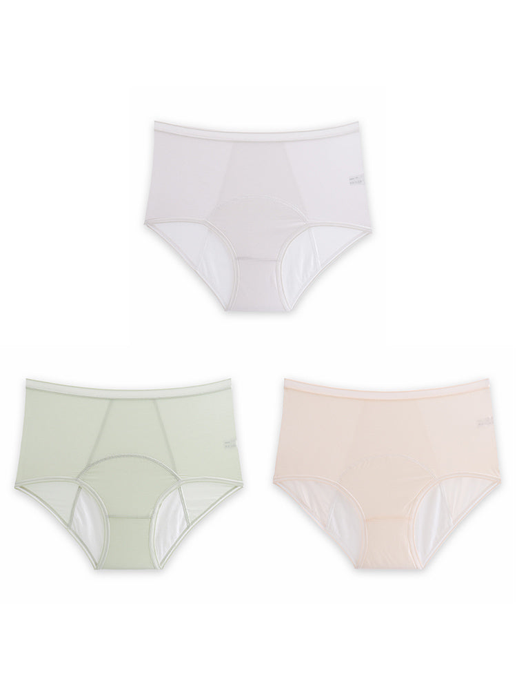 3-Pack Women's Soft Breathable Plus Size Period Panties