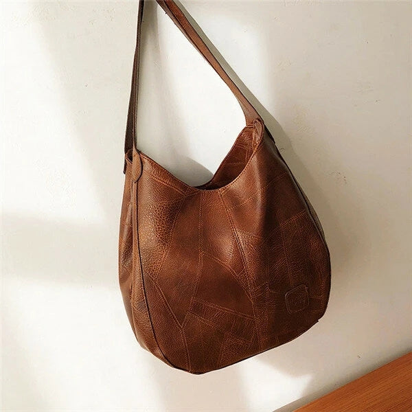 Women Multi-layer PU Leather Casual Shoulder Bag Work Purse