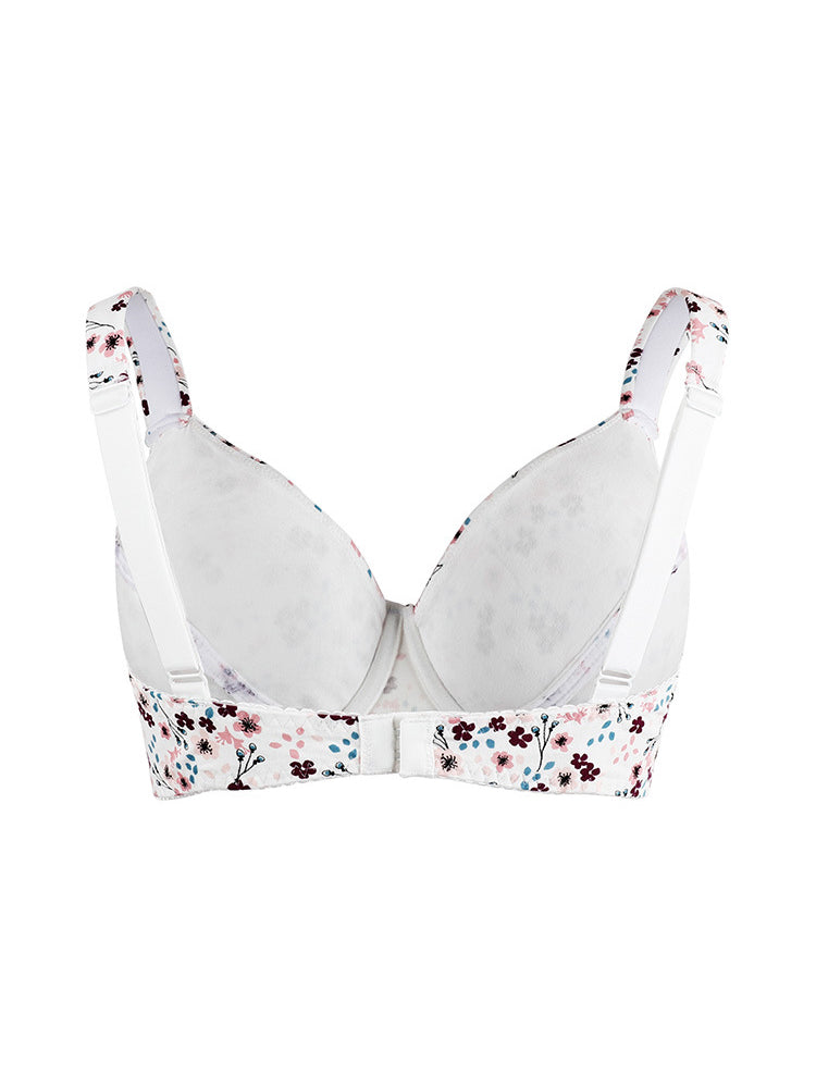 Comfort Cotton Floral Minimizer Underwire Bra