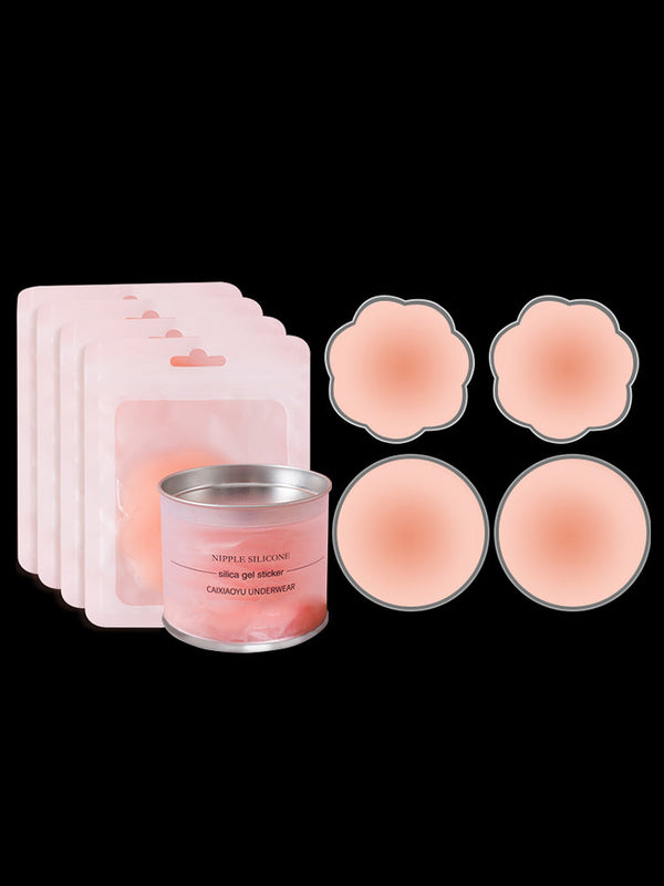 Women's Invisible Silicone Nipple Pasties with Travel Case