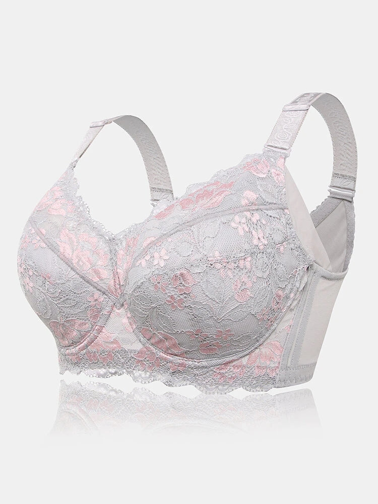 Embroidery Thin Cotton Linning Push Up Bras