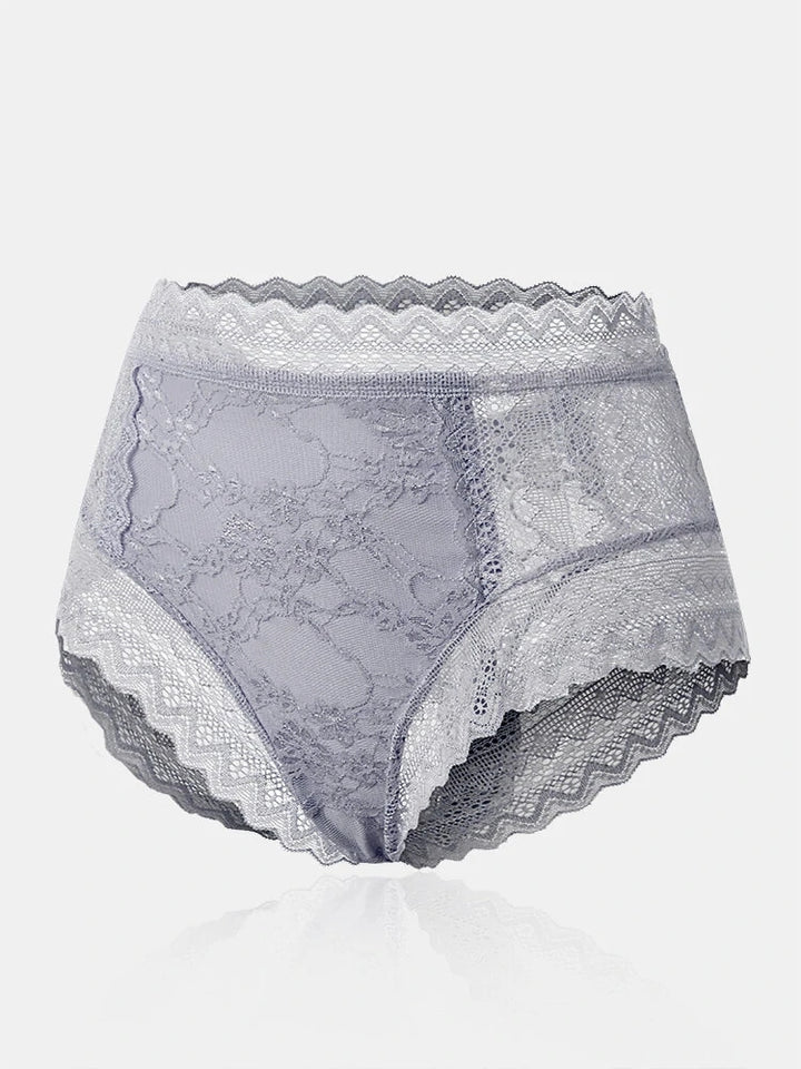 Women's High Waist Lace See Through Panties