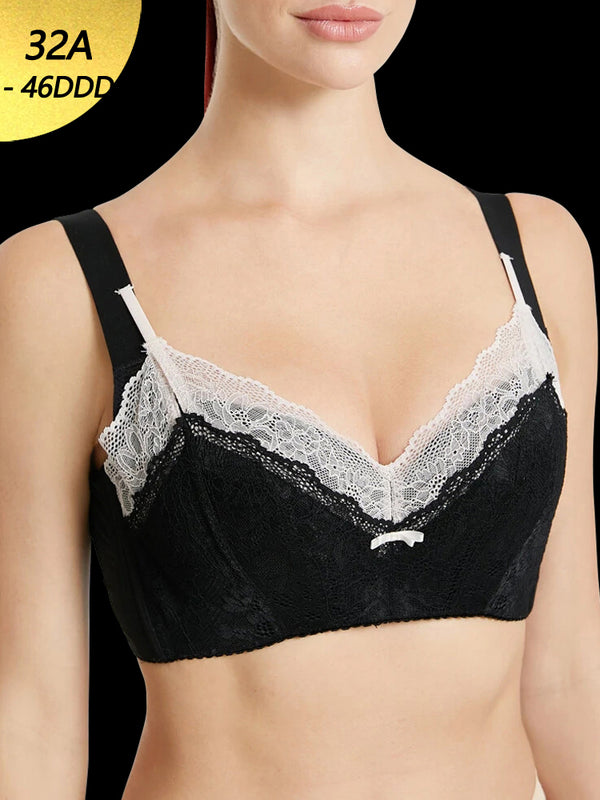 Breathable Lace Soft-wire Full Coverage Push Up Bra
