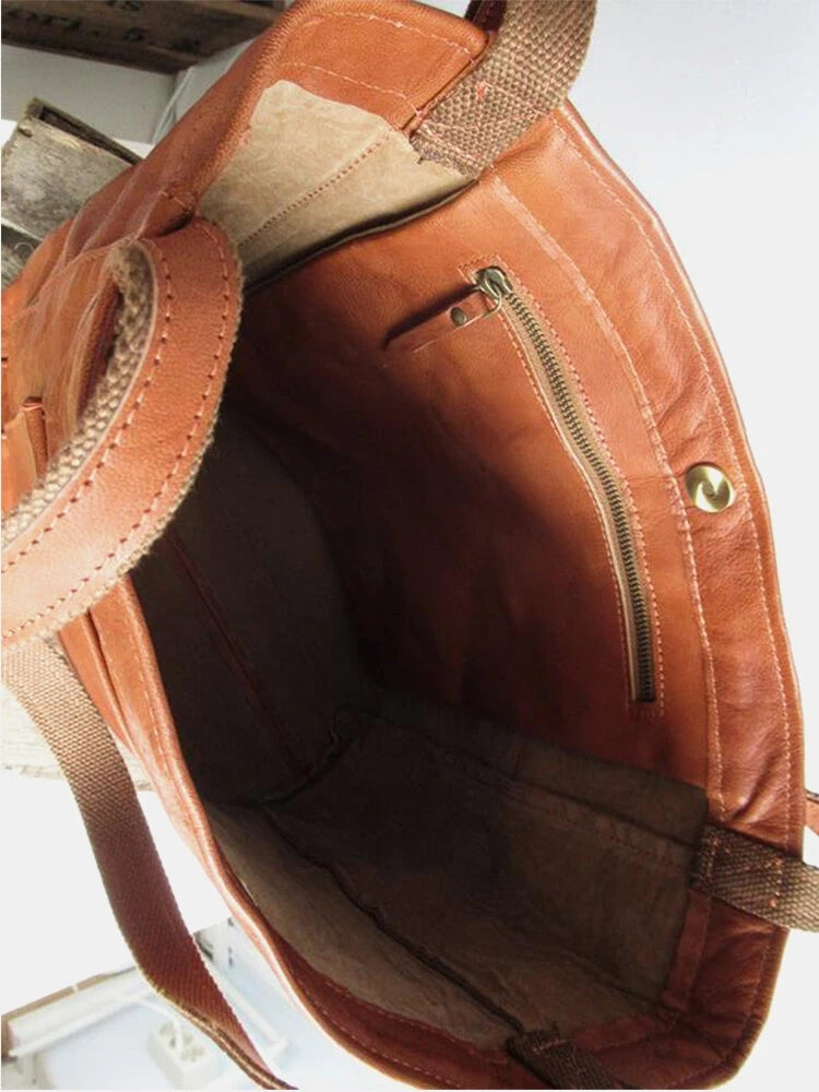 Women's PU Leather Oversized Handbags Shoulder Bag