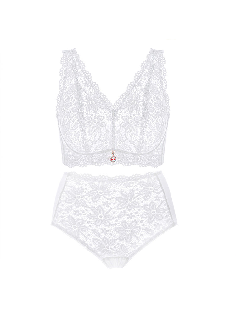 Women's Lace Floral Breathable Non-padded Bras