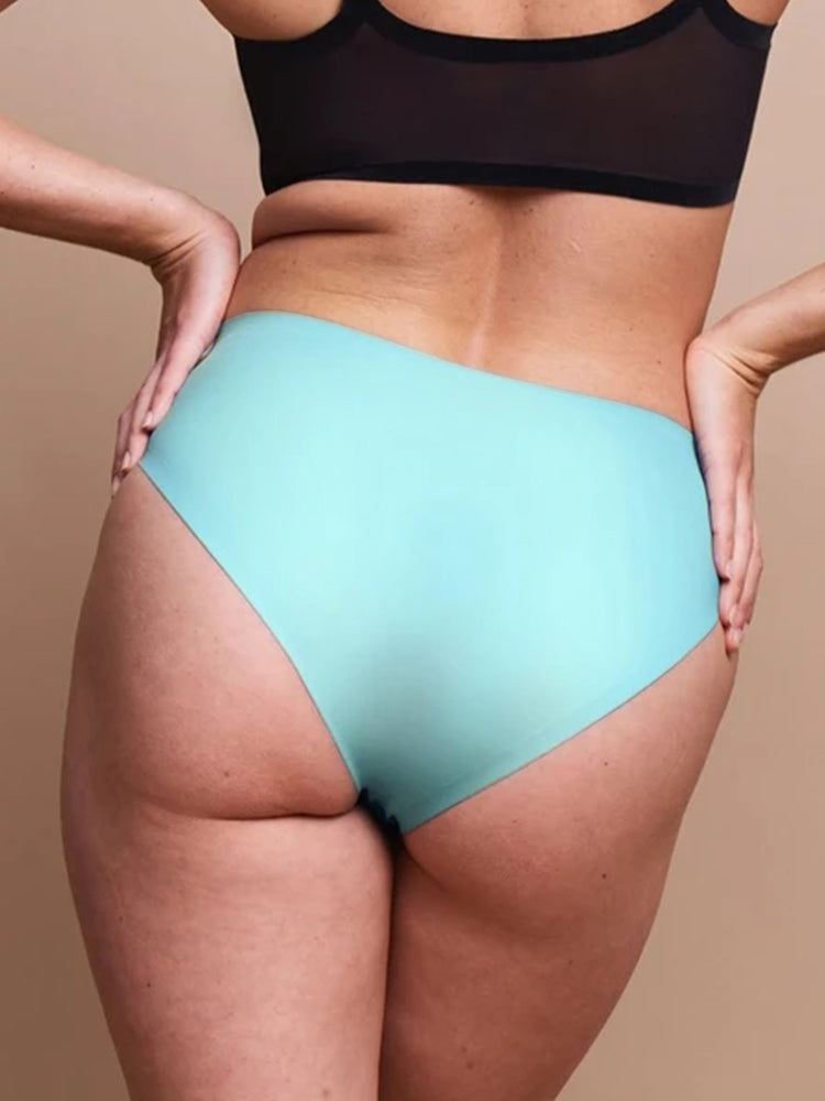 4-Pack Plus Size Ice Silk Comfy Pure Panties