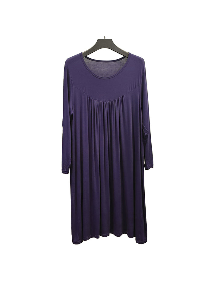 Plus Size Casual Nightgown Midi Loungewear Sleepwear