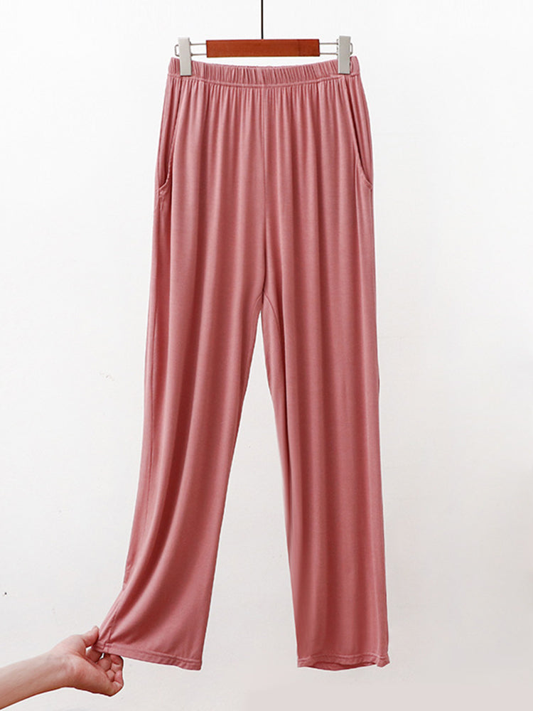 Women Modal Lounge Wide Leg Pants Soft Pajama Bottoms