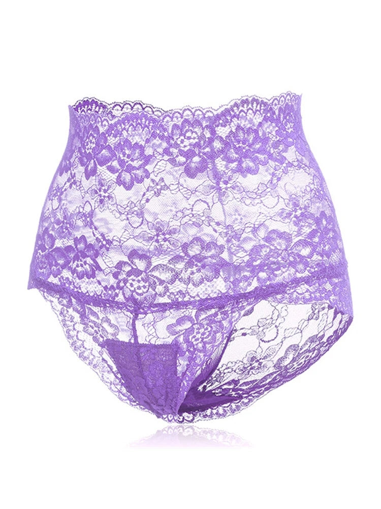 4-Pack High Waisted Lace Cotton Butt Lifter Sexy Panties