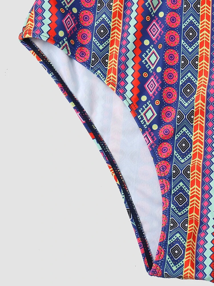 Sexy Deep V Brazilian Criss Cross Tie Knot One Piece Swimwear