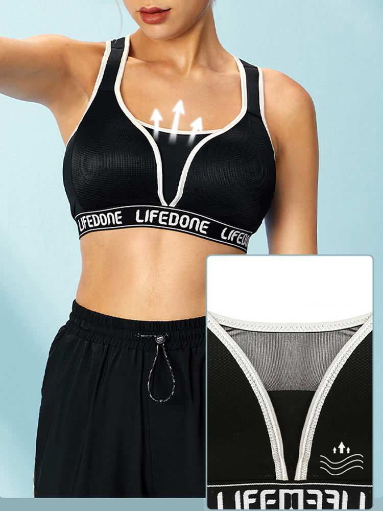 Performance Moisture Wicking High Impact Reversible Seamless Sports Bra