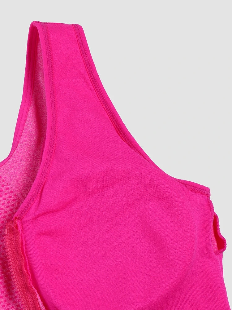 Front Zipper Wireless Shockproof Sports Bras with Removable Pad