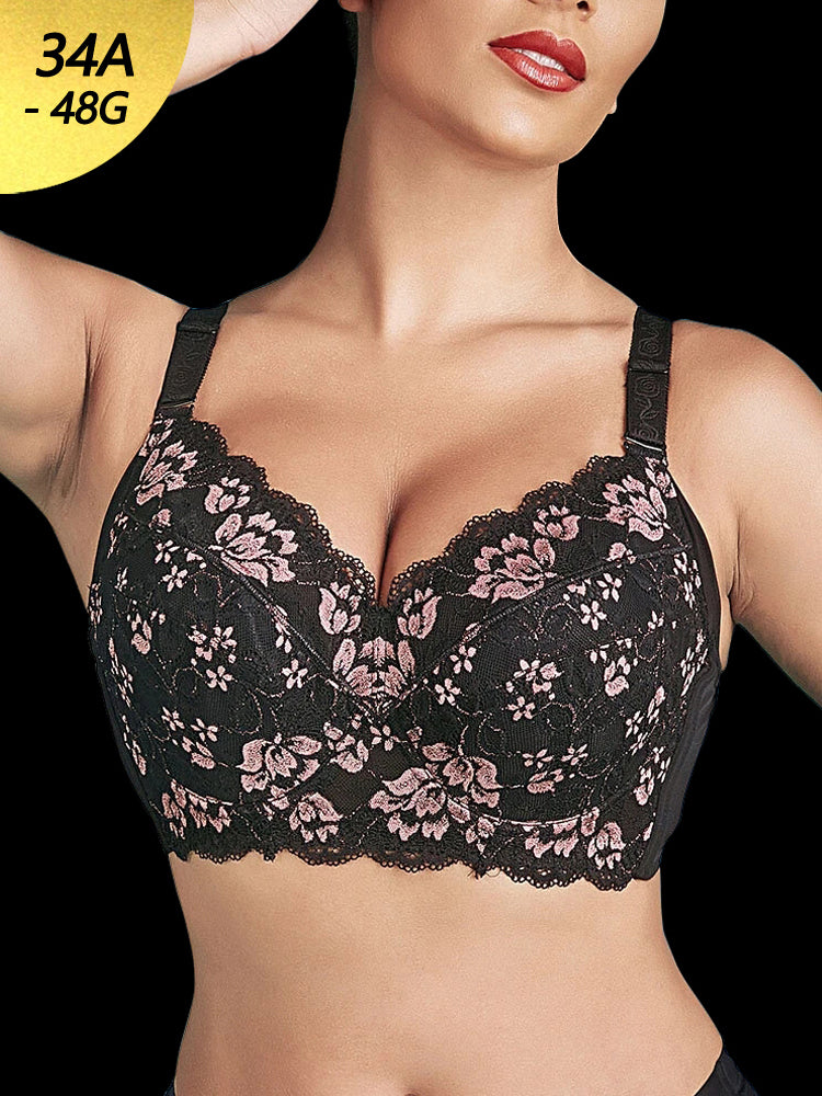 Embroidery Thin Cotton Linning Push Up Bras