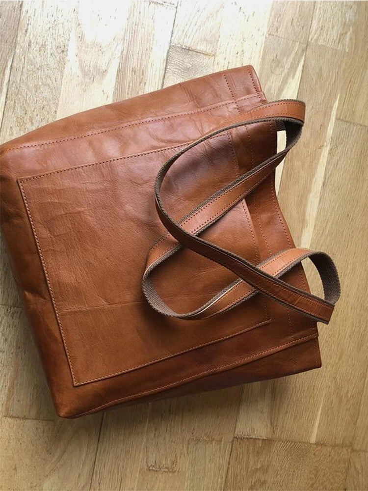 Women's PU Leather Oversized Handbags Shoulder Bag