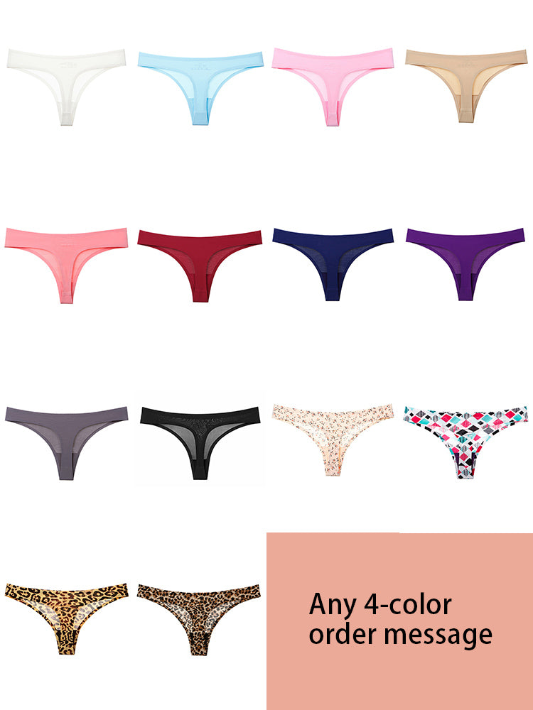 4-Pack Invisible Comfy Sexy Thongs G-Strings