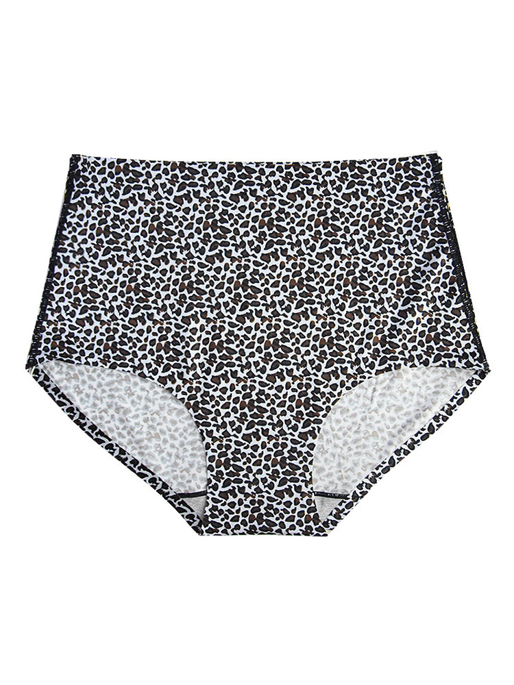 2-Pack Women Cheetah Texture High Waisted Everday Panties