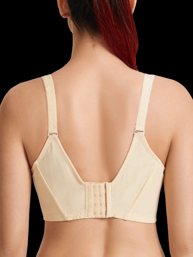 Floral Lace Underwire Full Cup Back Closure Bra