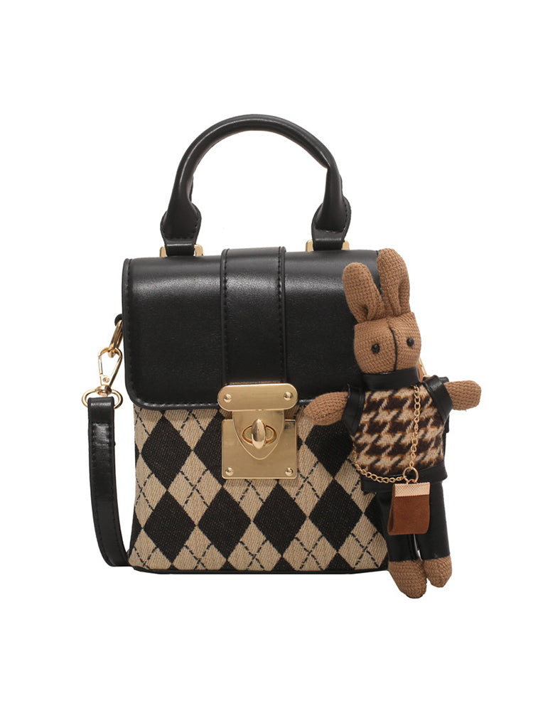 Women's Crossbody Bag Small Purse with Cute Pendent