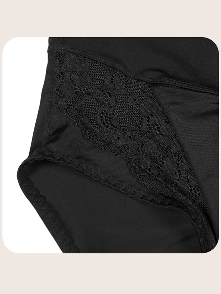 Breathable Lace High Waist Control Padded Hip Lifter Shorts