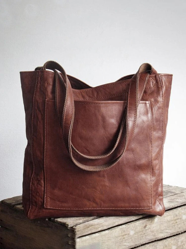 Women's PU Leather Oversized Handbags Shoulder Bag