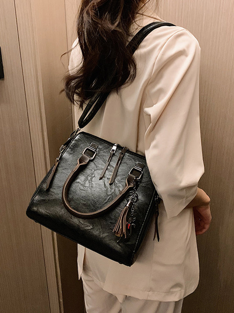 Women Leather Handbags Multi-function Crossbody Bags Purse Set 4pcs