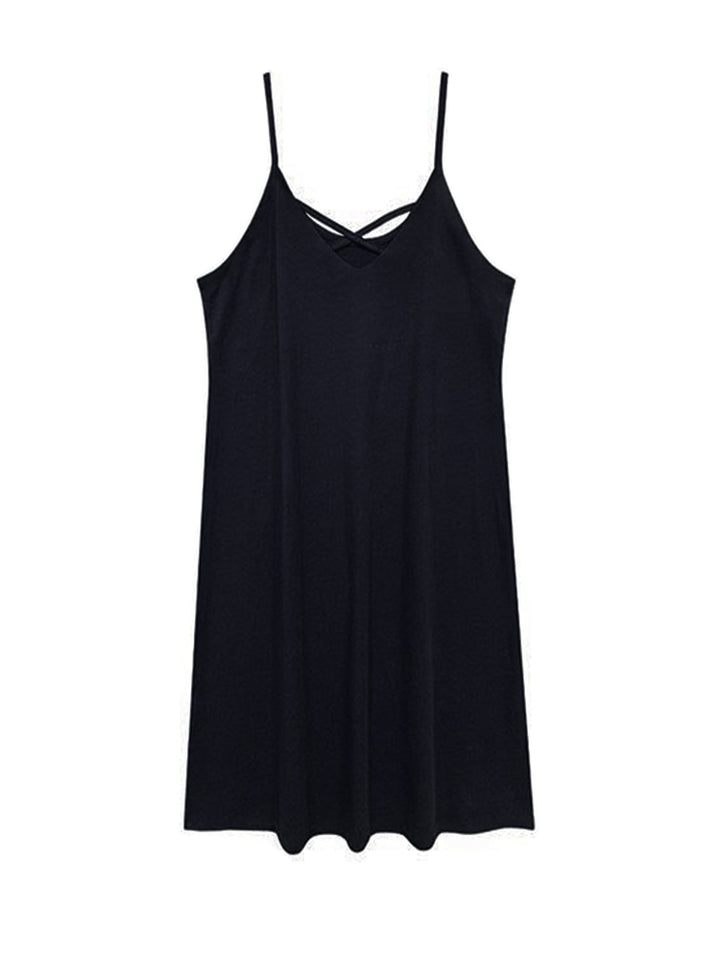 Plus Size Sexy Sleeveless Cool Chiffon Slip Loungewear Dress